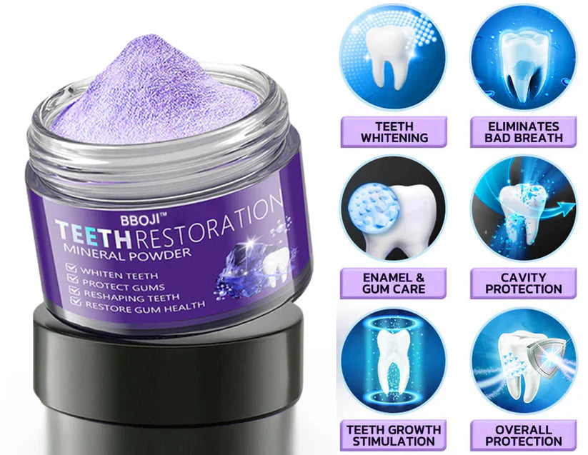 🎁Flash Sale - Don’t Miss Out - BBOJI™ TeethRestoration Mineral Powder🦷(TGA recommended)👩‍⚕️(Treats periodontitis and mouth ulcers, prevents tooth loss, and repairs gum recession)