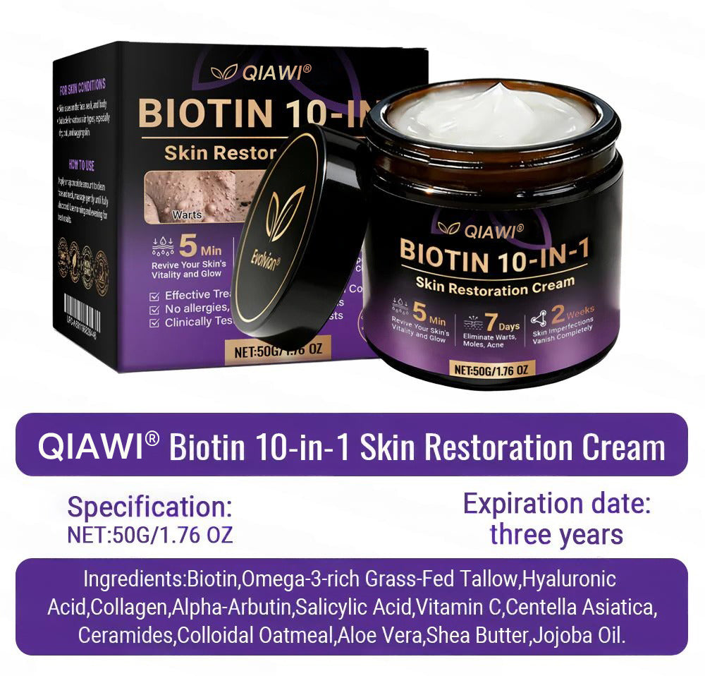 Made and Shipped from USA🍁QIAWI® Biotin 10-in-1 Skin Restoration Cream - Last Day Promotion: 75% OFF