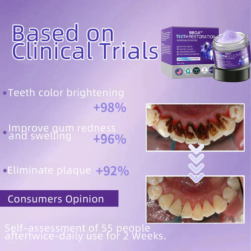 🎁Flash Sale - Don’t Miss Out - BBOJI™ TeethRestoration Mineral Powder🦷(TGA recommended)👩‍⚕️(Treats periodontitis and mouth ulcers, prevents tooth loss, and repairs gum recession)
