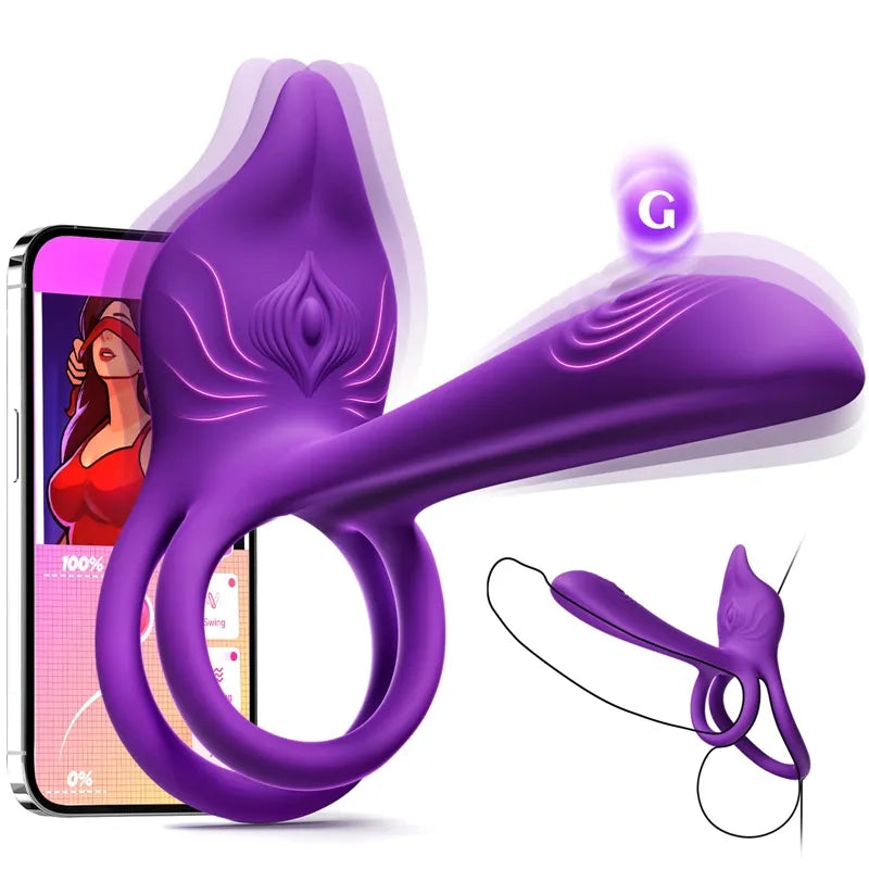 šbboji⢠Enchanted Girl Luxe Smart Vibrating Ring ā App-Controlled Pleasure for Couples š«